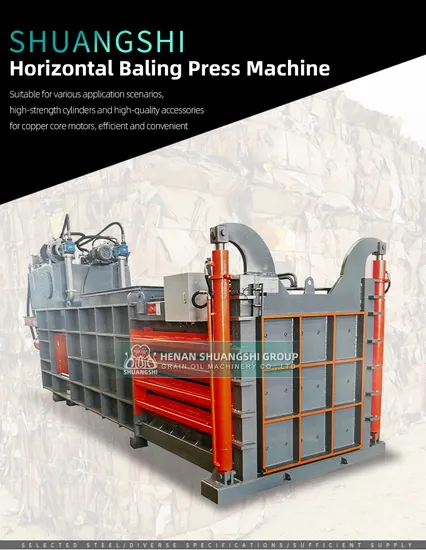 Waste Paper Baling Machine Automatic Hydraulic Cardboard Baler Horizontal Silage Scrap Metal Baler Machine